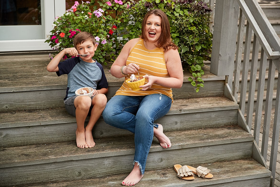 waffle tank and hudson barbara high rise jeans